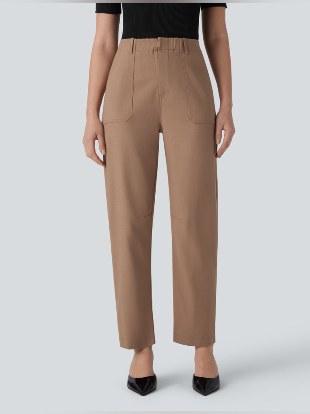HALARA High Waisted Barrel Leg Work Pants NWT women’s size Large